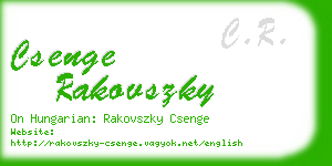 csenge rakovszky business card